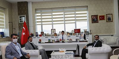 Doğu Anadolu Sürücü Kursu Federasyonu Başkanı Kenan Çetin ve Heyeti Rektör Alma’yı Ziyaret Etti